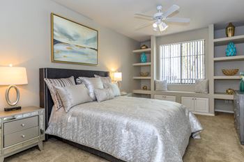 Bedroom with frames at The Cantera by Picerne, Nevada